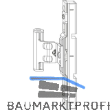 ROTO NX Dreh-/Kippfl�gelfalzband T mit Nutf�hrung 12/20-13 silber