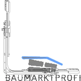 ROTO NT/NX Eckumlenkung f�r Bodenschwelle 1V Falzluft 10 mm silber