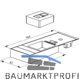 GU Timberstep Rahmen-Eckverbinder-Set unten IV68