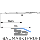 MACO MM Stulpverl�ngerung i.S. verl�ngerbar f�r Bodenschwelle 18L, L=235 mm