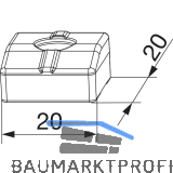 MACO Auflauf f�r Bodenschwelle, Fl�gelteil 10L, perlhellgrau RAL9022 (369789)