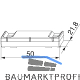 MACO Auflauf f�r Bodenschwelle TROCAL und GKG, Rahmenteil, silber (370252)