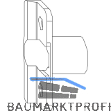 MACO Anpressverschluss einbohrbar Rahmenteil, Eurofalz 20 mm 9V (97528)