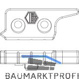 MACO MM Hebeteil 12L, Eurofalz 20mm, 9V, mit Positionszapfen 8x4, links, silber