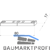 MACO Schlie�teil �ffnungsbegrenzung, 12L, Eurofalz 18 mm, H=5,5 mm, silber