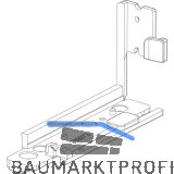 MACO Unterlage POWER f�r Bodenschwelle VEKA, links, grau RAL9022