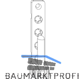 MACO Ecklager PVC, mit 7 mm Tragezapfen L=12 mm, 120 kg, silber (52764)