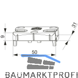 MACO Schlie�teil iS PVC 12/20-13, GEALAN/IVAPER/K�MMERLING, silber (96429)