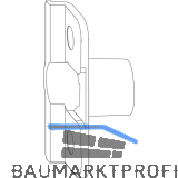 MACO Anpressverschluss einbohrbar Rahmenteil, Eurofalz 24 mm 13V (357741)