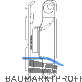 MACO Anpressverschluss, Fl�gel- und Rahmenteil Holz, silber (52389)