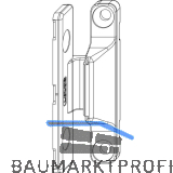 MACO Anpressverschluss, Fl�gel-und Rahmenteil Holz f. �-Dichtung, silber (55028)