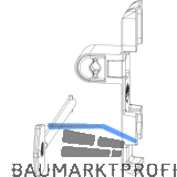 MACO Drehsperre verdeckt 4 mm Falzluft, Versatz 9 mm, sperrbar, silber (10759)