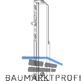 MACO Ecklagerband PVC, mit 3 mm Positionszapfen, 120 kg, silber (52478)