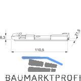 MACO Kippschlie�teil PVC 12/20-13, K�MMERLING, links, silber (33269)