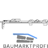 MACO MM Kantriegel oben rechts MM-KS, f�r Beschlagsnut, L=165mm, silber (214336)