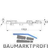 MACO Kippschlie�teil PVC 12/20-13, ALUPLAST/REHAU/SCH�CO, links, silber