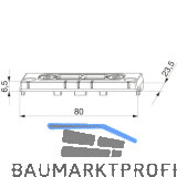 MACO Riegelschlie�teil PVC 12/20-13, REHAU/OSMOPANE/VIVA PLAST, silber (26460)