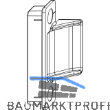 MACO Anpressverschluss verdeckt fix PVC, Fl�gelteil, 13V, universal, silber