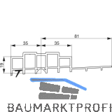 GU Thermostep 204 Aufsatzschiene 19/81 P1993, TS 88 mm, L=2500 mm