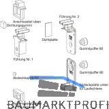 GU HS Zubeh�r-Beutel F�hrungsschiene P1850 Laufschiene H�he 5 mm grau