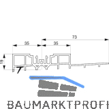 GU Thermostep 204 Aufsatzschiene-1 19/73, L=3300, GEALAN S 9000, Kunststoff grau