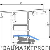 GU Thermostep 204 Wetterprofil 30 P1986, FA 28, L=6700 mm, Alu silber eloxiert