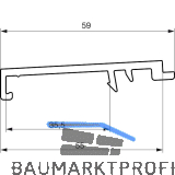 GU Thermostep 164/204 Wetterprofil 144 P2151, FA 28, L=5000 mm, silber eloxiert