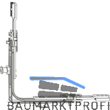 ROTO NT/NX Eckumlenkung f�r Bodenschwelle 2V Falzluft 10 mm silber