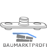 ROTO NT/NX Rahmenteil PVC zu Feststellschere/Drehbegrenzer silber