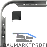 HAUTAU FL190 Eckumlenkung biegbar, 60-135�, Stahl verzinkt/Abdeckkappe schwarz