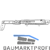 ROTO NT/NX Falzaxerarm Designo 3-fl�gelig Falztiefe 24/30 mm 13V silber rechts