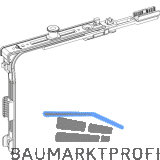 ROTO E-Tec Control NT/NX Eckumlenkung kurz MVS 1S-P Zapfen silber