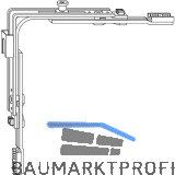 ROTO E-Tec Control NT/NX Eckumlenkung MVS Stulpfl�gel 1S-P Zapfen oben silber