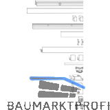 ROTO Patio Alversa Schienen-Set Halteschiene 13 mm verkehrswei� FFB 1651-2000 mm