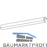 GEZE OL90N/OL95 Abdeckprofil gerade, L=6000 mm, Alu wei� RAL 9016