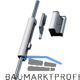 GEZE OL90N/OL95 Zusatzverriegelung, �berschlag 0-17 mm, Alu silber eloxiert