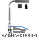 HAUTAU FL190 Eckwinkel-Spindelgetriebe 201 E biegbar Abdeckkappe schwarz, links