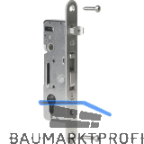 Rohrrahmenschloss H-Metall mit Hakenriegel, DM 35, PZ 92, Stulp rund, Edelstahl