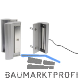 Aufbau-Magnetschloss MAG m. integriertem Dr�cker,300 kg Anziehkraft,Alu silber