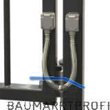 Kabel�bergang DVK-HD mit Edelstahl �berbr�ckungsschutz, L�nge 450 mm, Alu silber