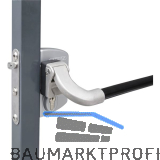 Panikschloss LPKQ4040 U2L f�r Gittertore ,f�r Vierkantrohr 40-60mm, Alu RAL 7016