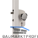 Gittertorschlossset LAKZ4i4i mit T�rknopf Kidloc, f�r 40 mm Profile, Alu RAL9005