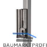 Schlie�blech m. Sicherheitsanschlag SHRLQF2 f�r Rundrohr, verstellbar, Silber