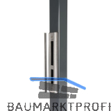 Schlie�blech mit Anschlag f�r Rohrrahmenschloss H-Metall, 270x56x10, Alu RAL9005