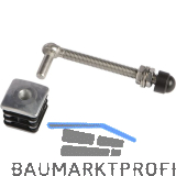 Torband f�r Gartentore, M12, L�nge 130 mm, f�r Vierkantrohr, Edelstahl