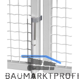Stangenriegel VSA mit Achse/Flansch, L�nge 490 mm, Aluminium RAL 9005