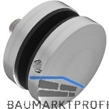 Glaspunkthalter f�r 8 - 18 mm Glas, � 70 mm, Edelstahl V2A