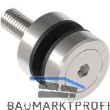 Glaspunkthalter f�r 8 - 18 mm Glas, sichtbar geschraubt, � 30 mm, Edelstahl V2A