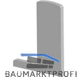 ECONOMY Endkappe f�r Bodenprofil F-Form 0006,rechts,aufgesetzte Montage,silber