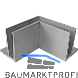 ECONOMY Innenecke f�r Bodenprofil F-Form 0006, aufgesetzte Montage, silber